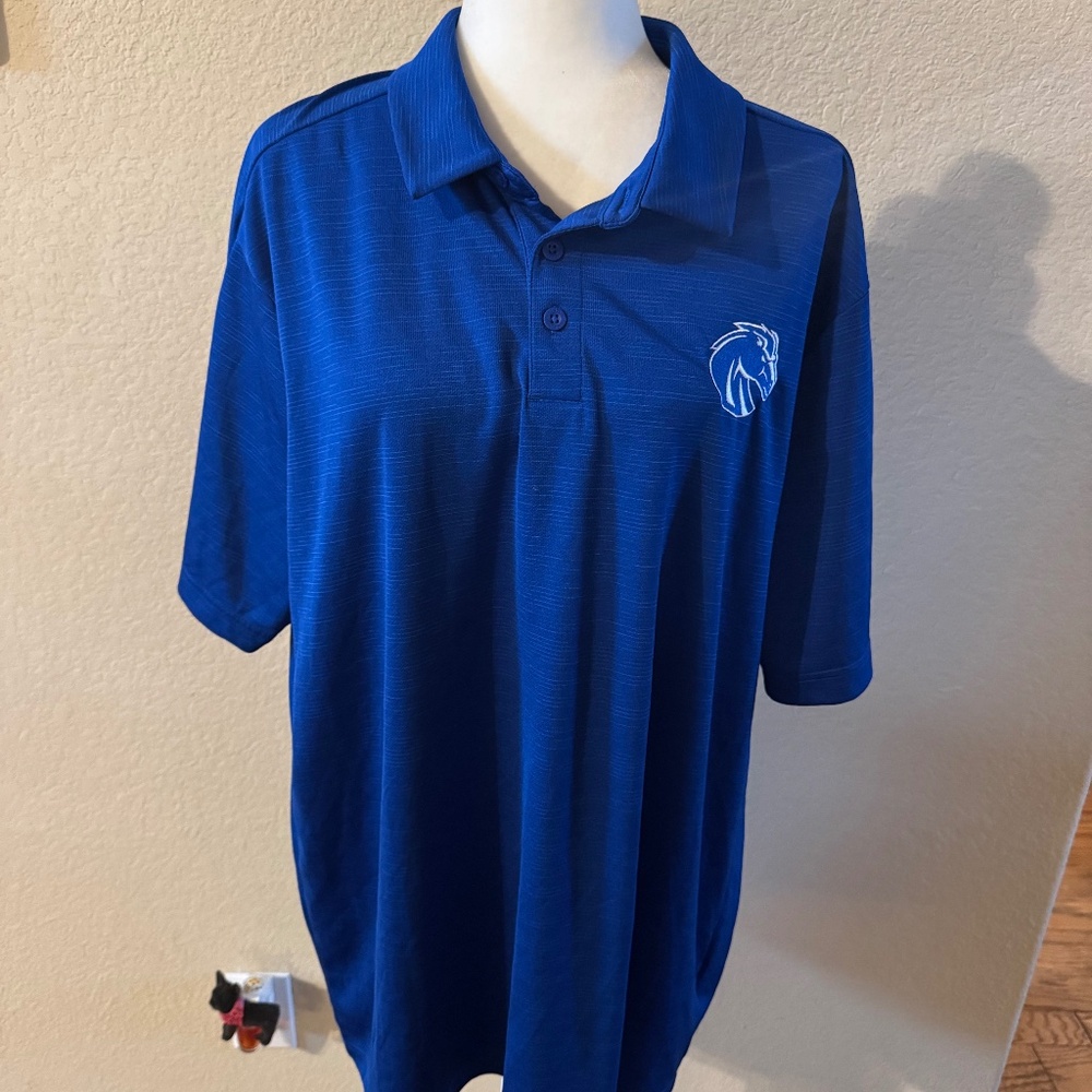 Men's Adidas Size 2XL Royal Blue Stallions Polo Shirt LIKE NEW